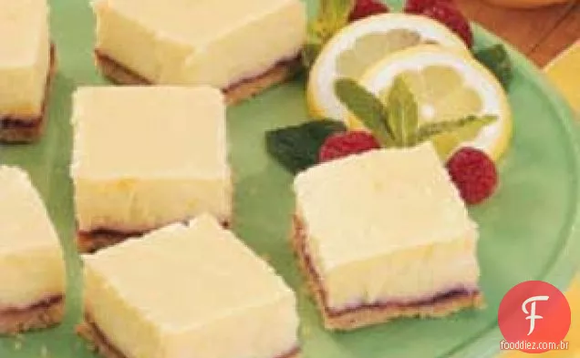 Quadrados De Cheesecake De Limão