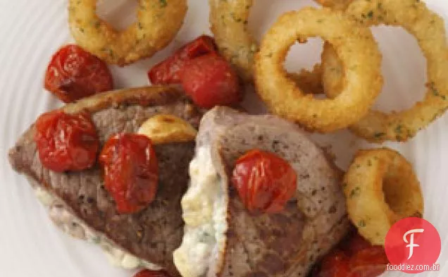 Bifes Recheados Com Queijo Azul