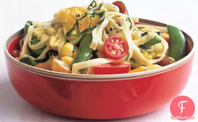 Linguine Com Succotash De Verão