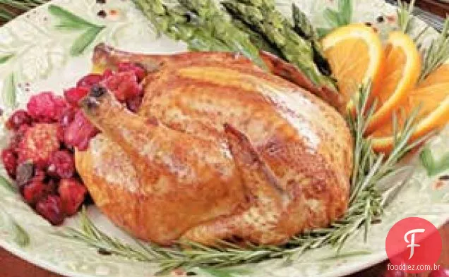 Galinhas da Cornualha com recheio de Cranberry
