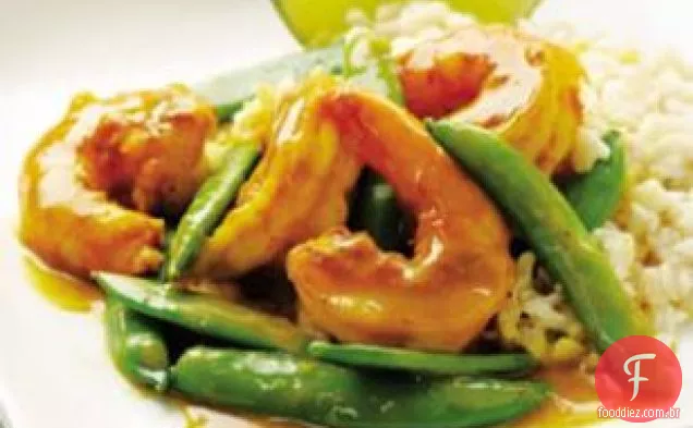 Açúcar Snap Pea & Camarão Curry