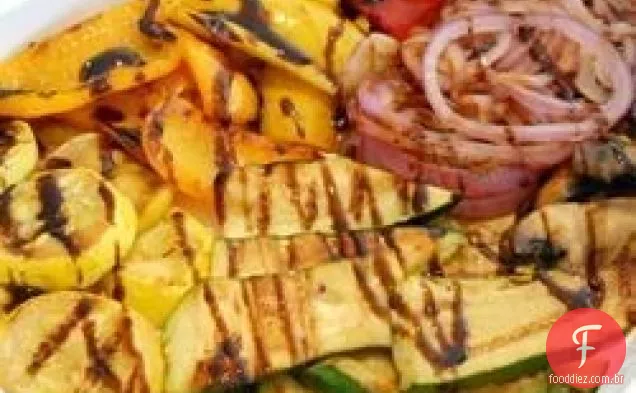 Legumes grelhados com vinagre balsâmico
