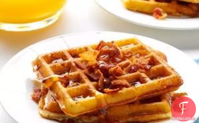 Waffles De Batata Com Bacon