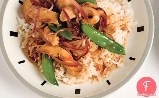 Frango laranja picante refogado