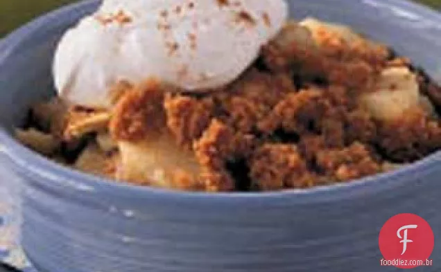 Graham Cracker Apple Crisp para dois