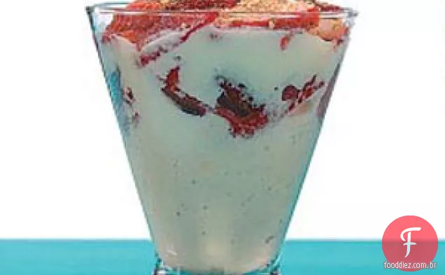 Sundaes De Cheesecake De Morango