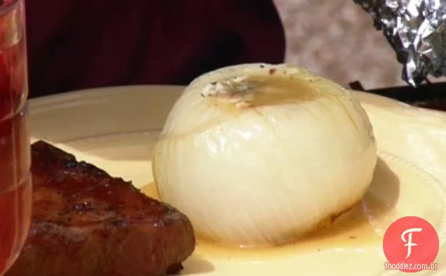 Cebolas Vidalia grelhadas com manteiga de Bacon