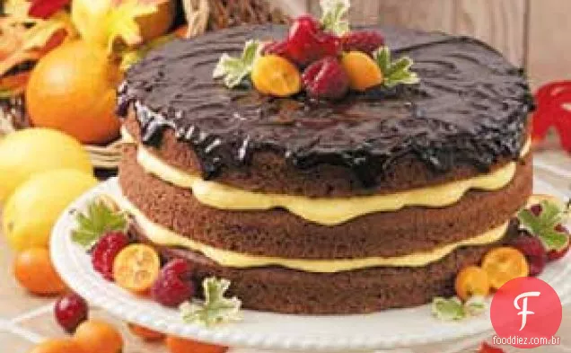 Bolo Da Camada Do Chocolate