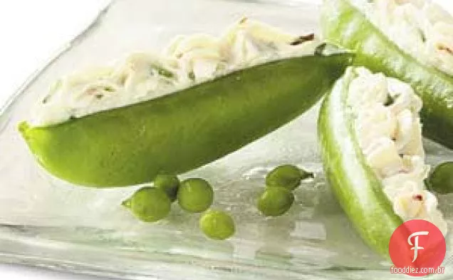 Vagens De Ervilha Recheadas Com Cream Cheese