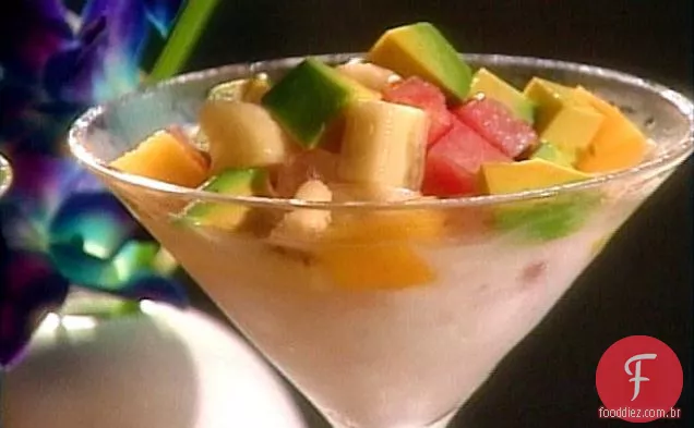 Gelo lascado com frutas