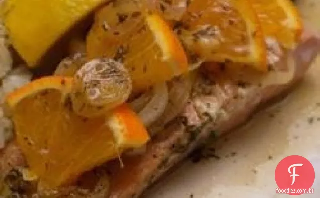 Salmão Assado Com Laranja