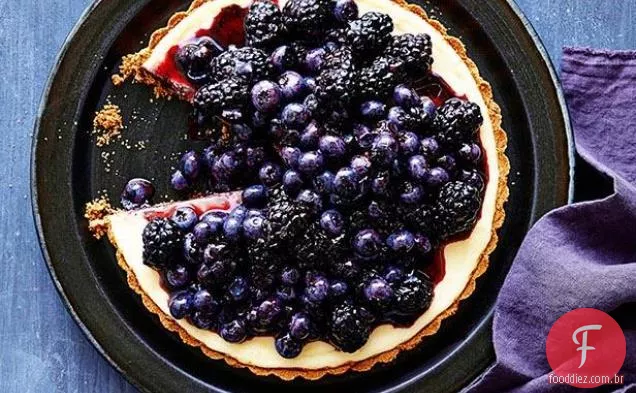 Torta De Cheesecake preto e azul