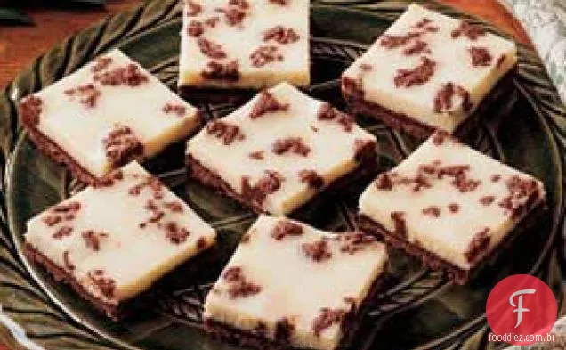 Barras de Cheesecake preto e branco