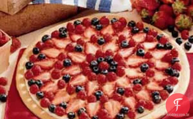 Creme De Baunilha Torta De Frutas