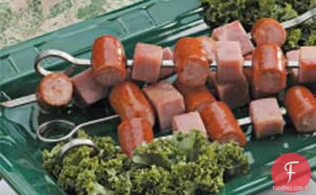 Ham' N ' Sausage Kabobs