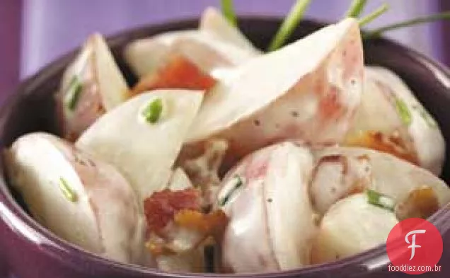 Salada De Batata Com Bacon E Cebolinha