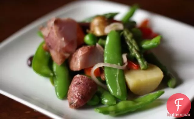 Legumes De Primavera Com Vinagrete De Limão
