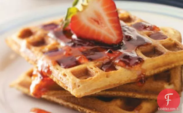 Waffles De Manteiga De Amendoim E Geléia