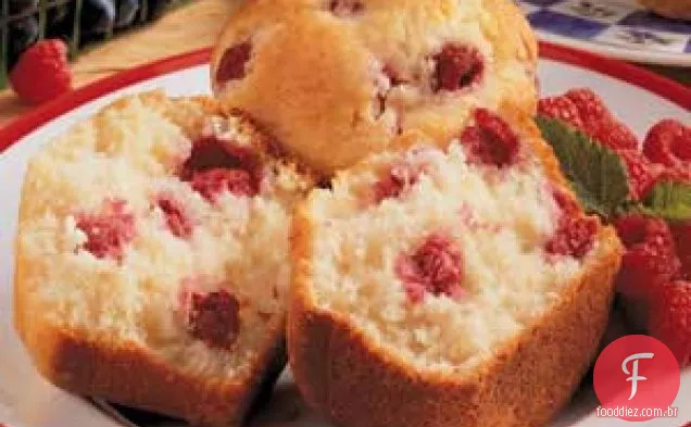 Muffins Jumbo De Limão E Framboesa