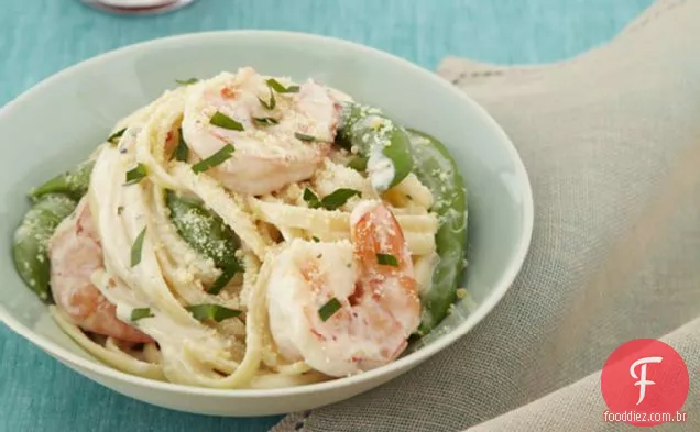 Cebolinha Cremosa E Cebola Camarão Linguine