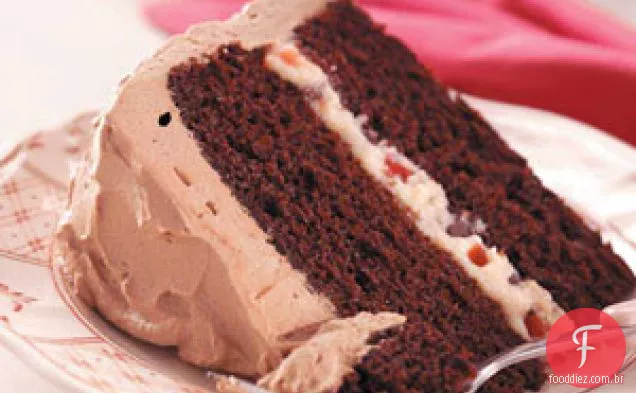 Delicioso bolo de comida do diabo