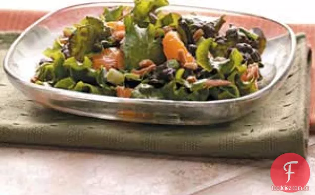 Salada De Alface Amêndoa-Laranja