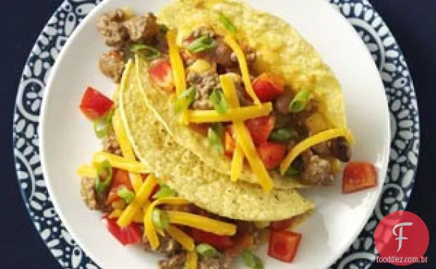 Tacos De Carne E Feijão