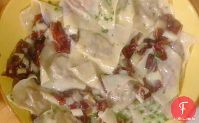 Ravioli di Castagne e Treviso (Ravioli castanheiro e Radicchio)