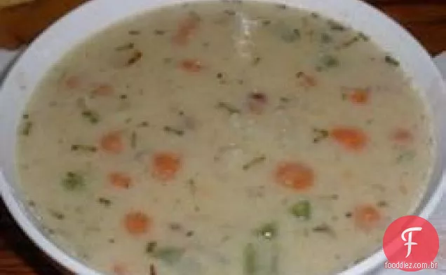 Batata Cremosa Com Sopa De Alecrim