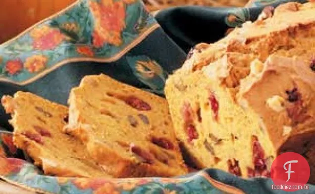 Abóbora Cranberry Nut Pão