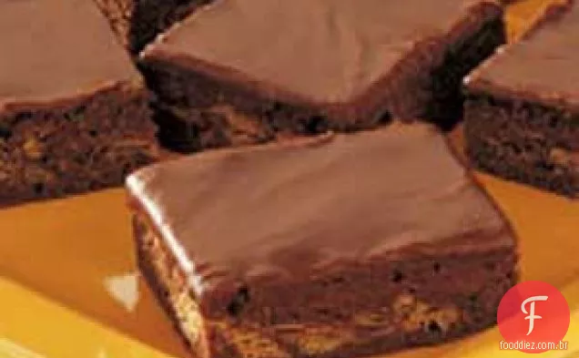 Fudgy Manteiga De Amendoim Brownies