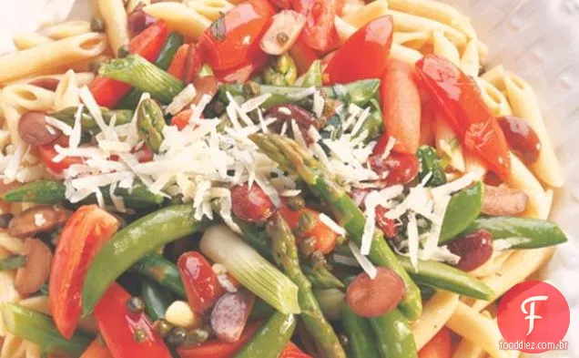 Penne Com Vegetais De Primavera