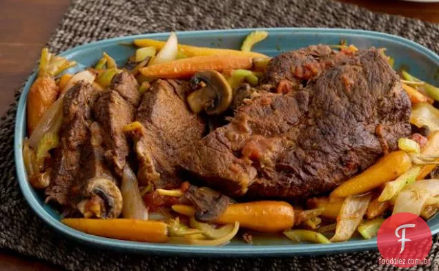 Assado com legumes