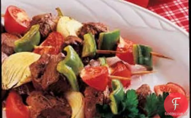 Espetinhos De Carne Ao Curry