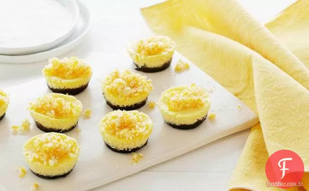 Cheesecakes individuais de laranja e Chocolate