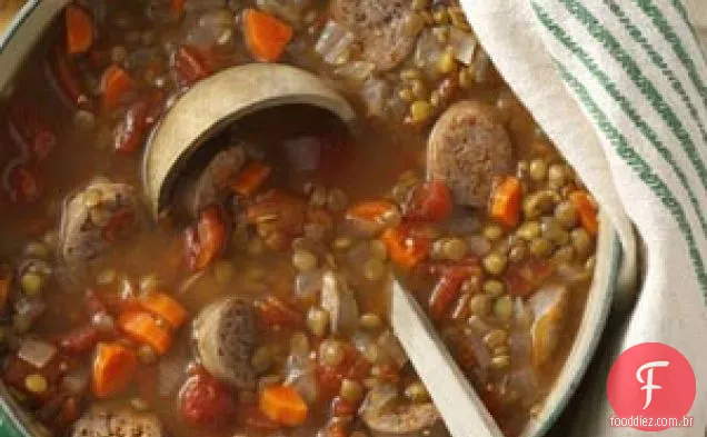 Ensopado De Lentilhas E De Frango