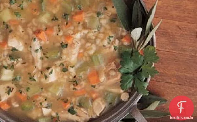 Sopa De Cevada De Frango