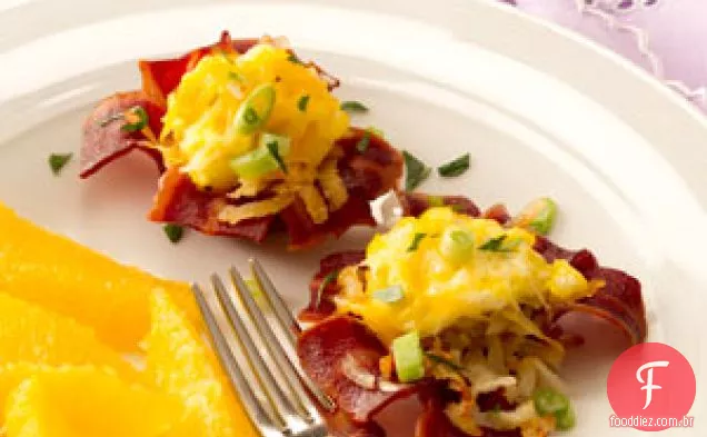Copos De Café Da Manhã Com Bacon