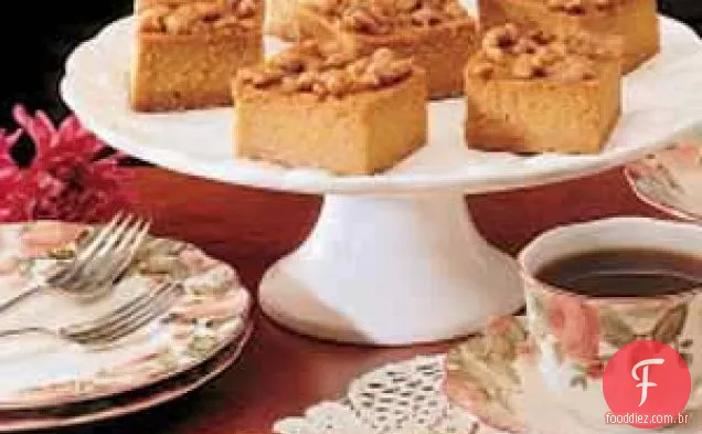 Quadrados De Torta De Abóbora