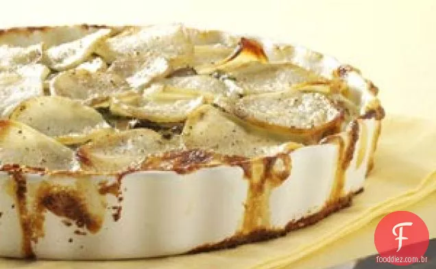 Gratinado de batata e de cogumelos