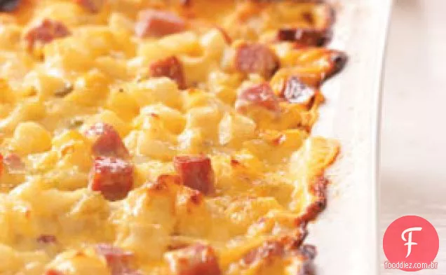 Caçarola De Batata Com Presunto E Queijo