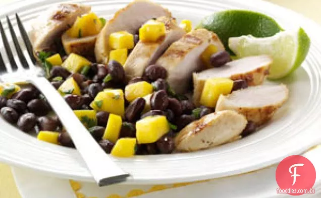Frango grelhado com molho de Feijão Preto