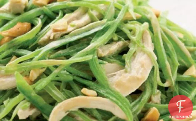 Ervilha De Neve Quente E Receita De Salada De Frango