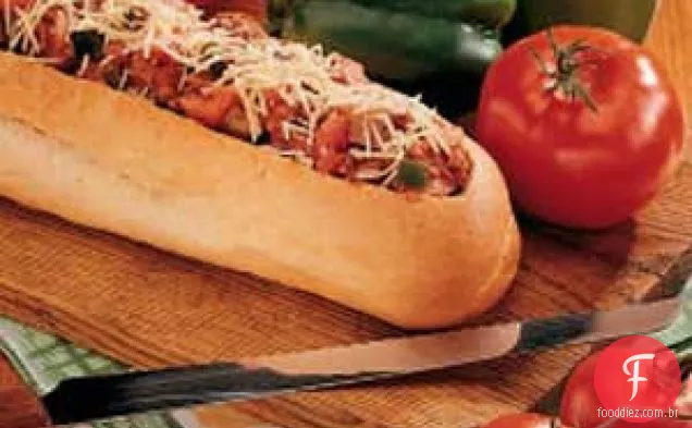 Pão Recheado Com Linguiça