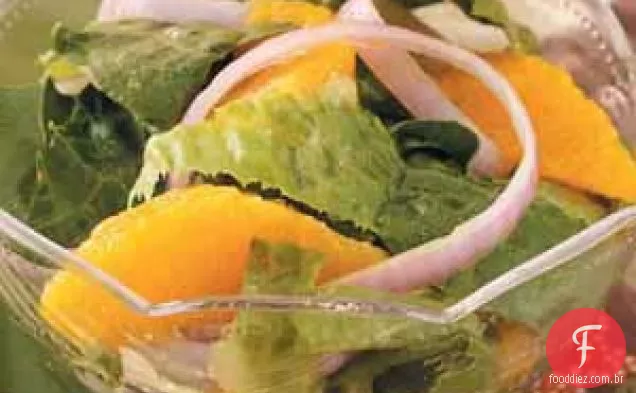 Romaine com laranjas