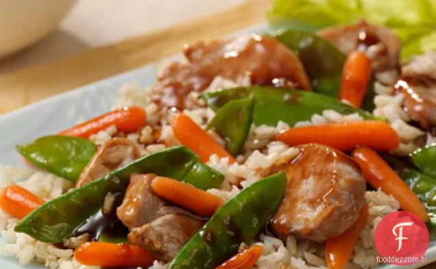 Carne De Porco E Legumes Para Churrasco Szechuan