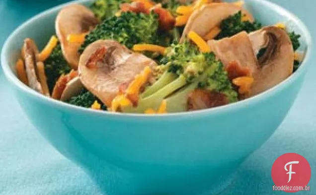 Salada De Cogumelos Com Brócolos