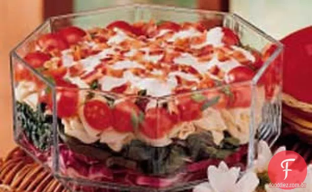 Salada De Espinafre Em Camadas