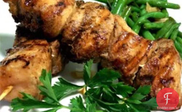 Frango grelhado com gengibre e molho de Feijão Preto