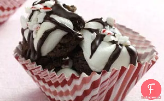 Biscoitos De Malva Fudge Beijados Com Hortelã-Pimenta